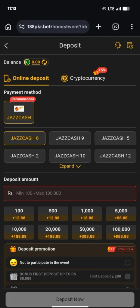188pkr-deposit